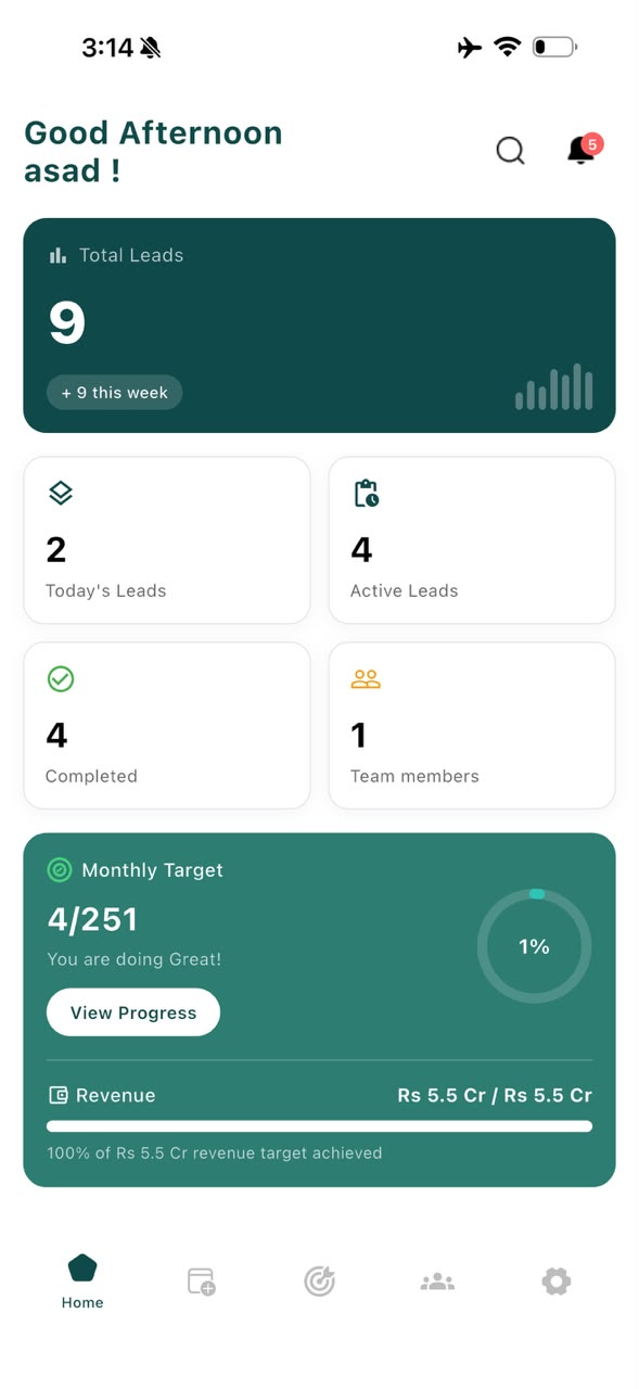 SyncKaro app home screen
